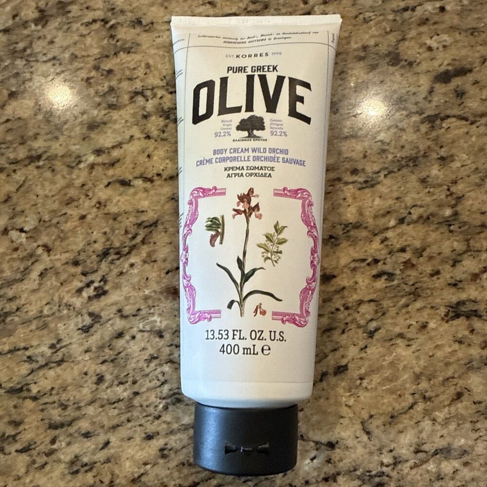 Korres Pure Greek Olive Oil Body Cream Wild Orchid Mega 13.53 fl oz/400mL Sealed